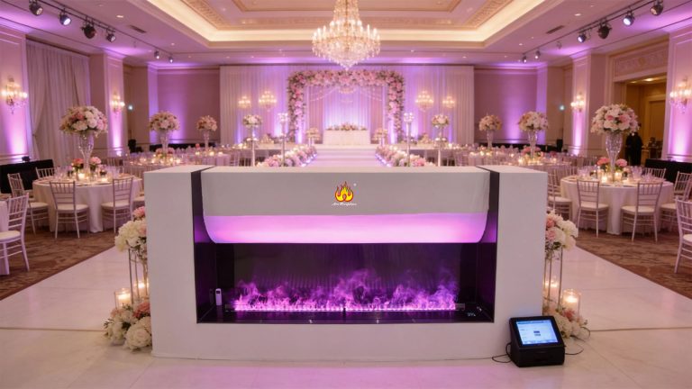 How Custom Size Color Changing water vapor fireplaces Boost European Hotel Interior Value
